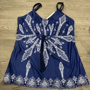 Shely two piece retro paisley printed tankini womens 3XL boho bohemian vacation